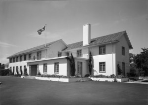 Entrance front to residence, 1965.