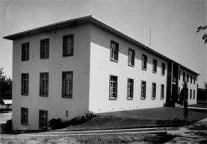 Entrance front of offices, completed 1953?