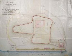 The Wuchow consular site with the consul’s house on the hilltop and the offices with the constable’s quarters down on the river bank.