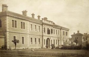 The terrace of consular houses at Shanghai, seen from Peking Road.