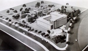 1956 model of the new offices.