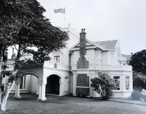 Side (entrance) elevation.