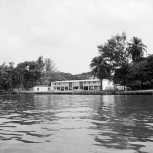 33. Lagos. A sleek glazed box beside the Lagoon.