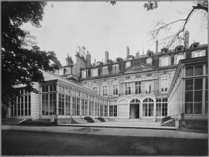 Garden frontage, 1964, with Ballroom on the left and dining Room right, 1964.