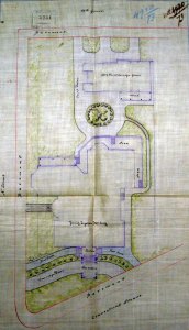 Fraser's 1873 layout drawing for new legation buildings on Connecticut Avenue.