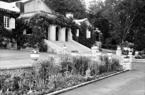 Residence frontage, 1966, after steps made less steep.