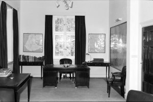 Ambassador's study in chancery offices, 1966.