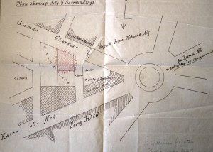 Location plan of new consulate-general site, 1904
