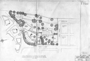 Siteplan for new offices, 1951.