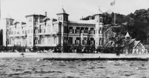 The summer residence from the sea.