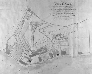 Detail of main buildings on Glascott survey.