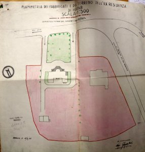 1937 Italian plan of the Residenza site, given to the British in 1943.