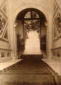 View down ambassador's stair to ground floor, 1924.