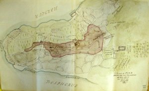 The extent of the fire of 2 August 1831 in Constantinople.