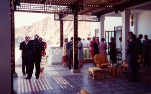 Terrace at new residence, 1993.