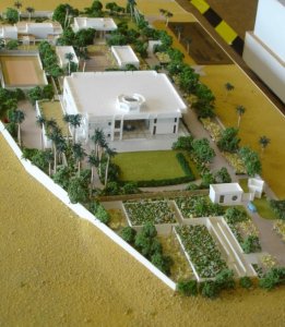 Model of new office compound, 1992.