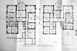 1925 ground floor plan of summer residence, built 1912.