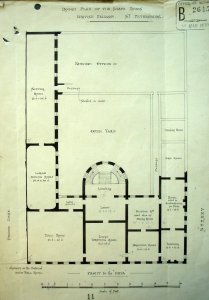 1879 plan of State and major rooms on the first floor of the Soltykoff Palace. 