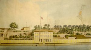 A proposal, by unknown hand, for a new British yali on the Bosphorus.