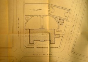 Siteplan of 1937, after addition to garden land.