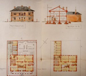 Drawings for the new consulate building at Osaka, dated 1913.