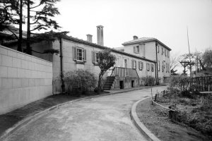 Staff and service entry at the rear of the residence.