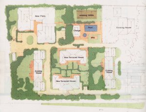 Overseas Estate Department's proposal for UK staff flats, 1989.