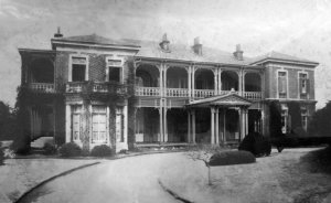 Entrance front of the minister's residence, c.1900.