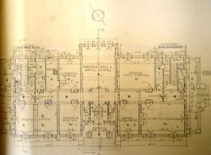 Ground floor plan of new consulate-general building, 1930. 
