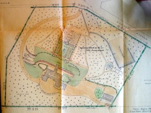 1936 siteplan of grounds of Silvertrees.