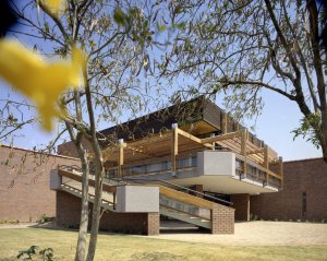 The north-east corner of the residence from the garden, 1973.