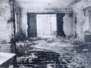 Burned out office, 1967.