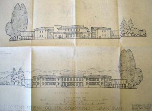 Ministry of Works elevations of proposed staff house, 1947.