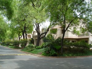 Raj Rewal's terrace of 6 houses on Queen's walk, 2005.