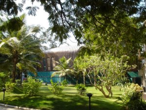 View of new offices, nearing completion, 2005.