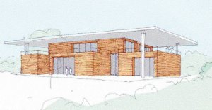 David Chipperfield's sketch for possible residence, 2005.