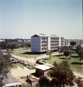 Staff block, just completed, 1957.
