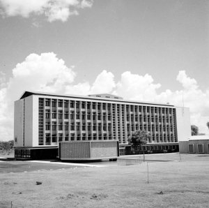 Offices, from the south-west , with library, 1959.