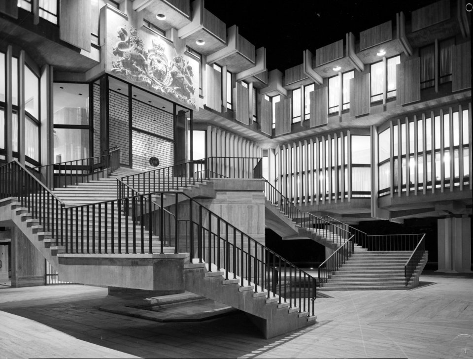 The grand stair, at night, 1971.