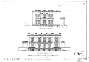 Elevation drawing of Venizelos house, 1935.
