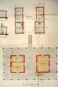 Proposed ground level plan below consulate, 1906.