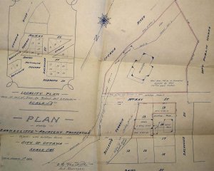 1929 plan of area surrounding Earnscliffe. Lot 13 and north part of Bellevue Terrace were included in the sale.