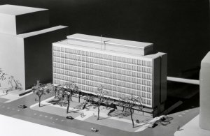 Model of proposed offices, 1961.