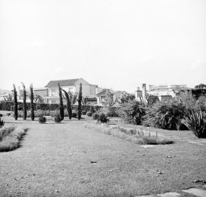 Creating the garden on the extra land, 1953.
