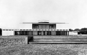 Residence garden front, 1964.