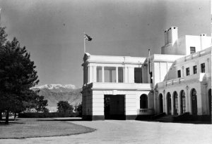 Entrance front, from the south-east, 1965.