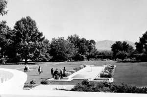 View north-east from the drawing room, 1965.
