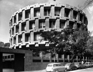 Completed drum of offices, 1966.