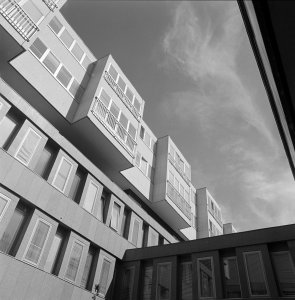 Looking north-east in courtyard, 1967.