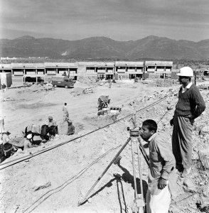 Housing under construction, 1973.